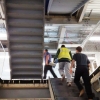 stairs from Bradfields Mezzanine to two upper floors during installation